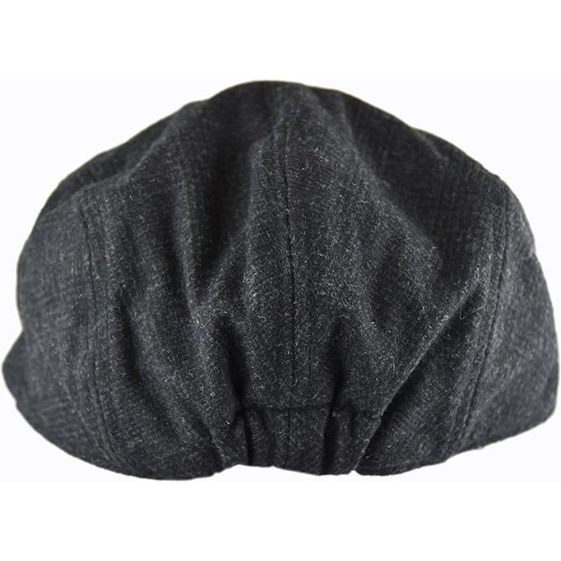 Men's Timeless Herringbone Tweed Wool Blend Flat Cap Ivy Newsboy Hat