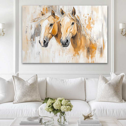 Two Of A Kind - Horse Canvas Wall Art