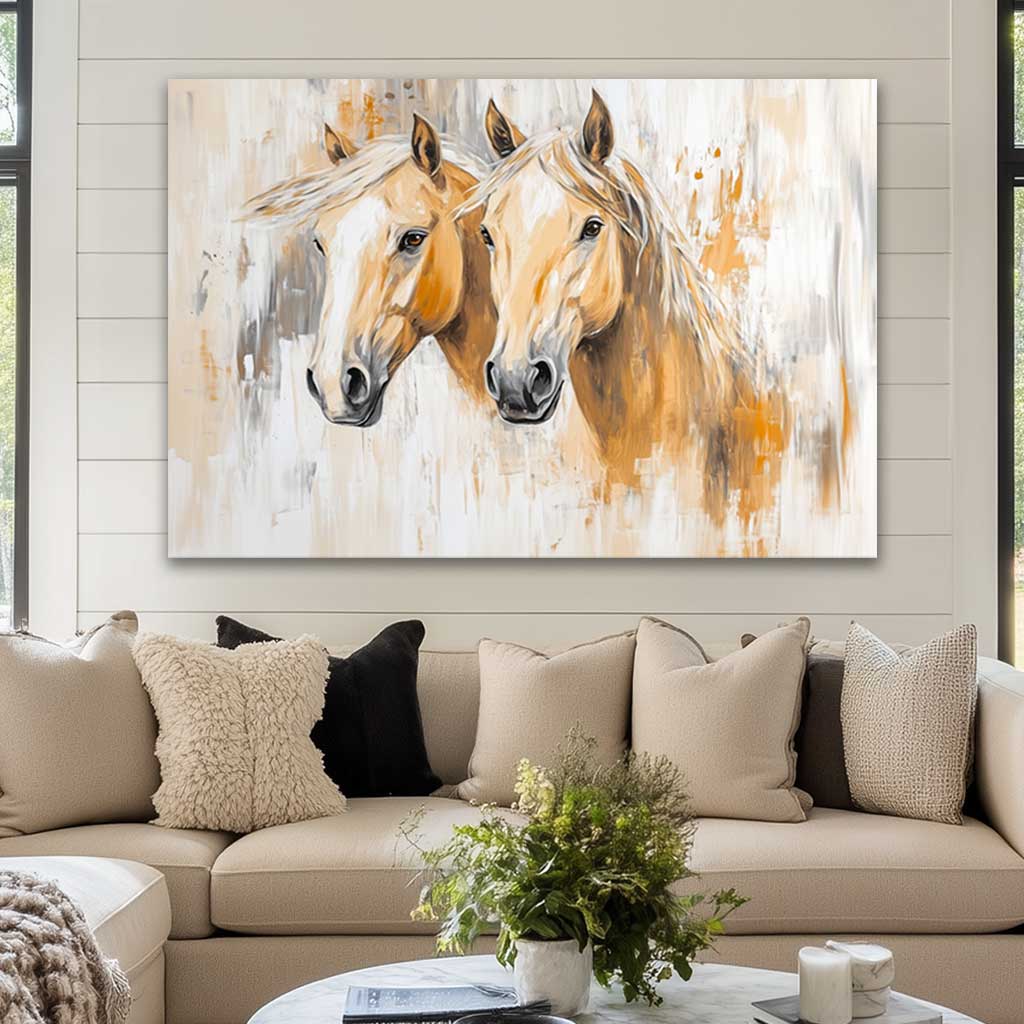 Two Of A Kind - Horse Canvas Wall Art